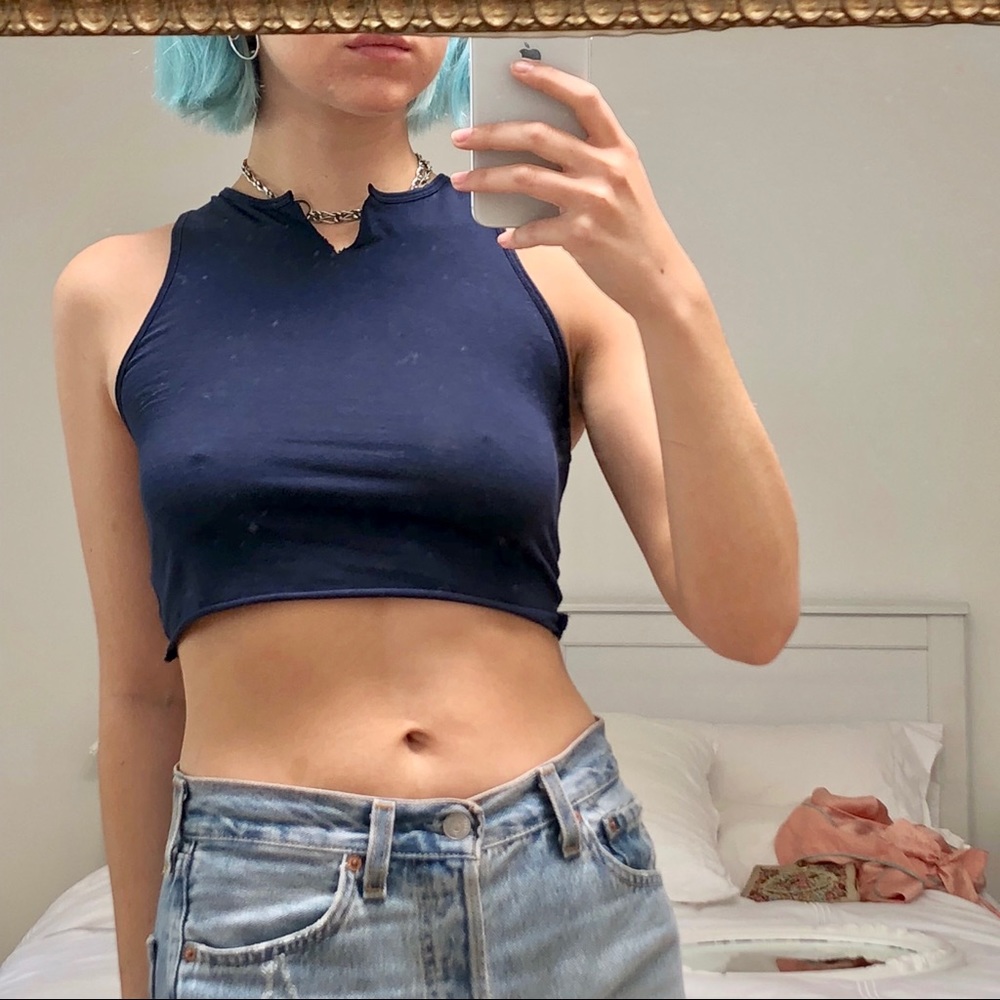 halter crop tank